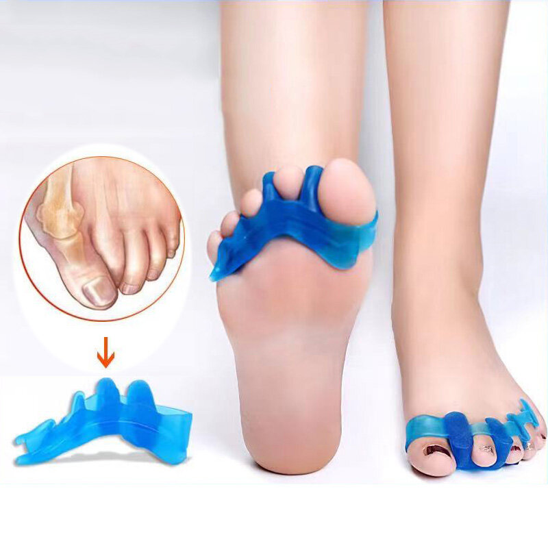 Separador de dedo do pé hallux valgus corrector joanetes separador de dedo do pé corrector dedos dos pés haluksy toe espalhador joanete corrector