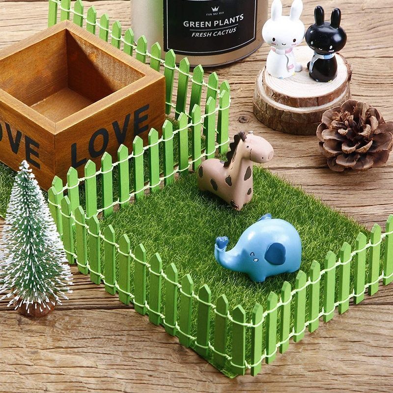 100cm/roll Mini Wooden Fencing Wood Barrier DIY Landscape Fairy Garden Figurines Miniatures Accessories Handmade Crafts