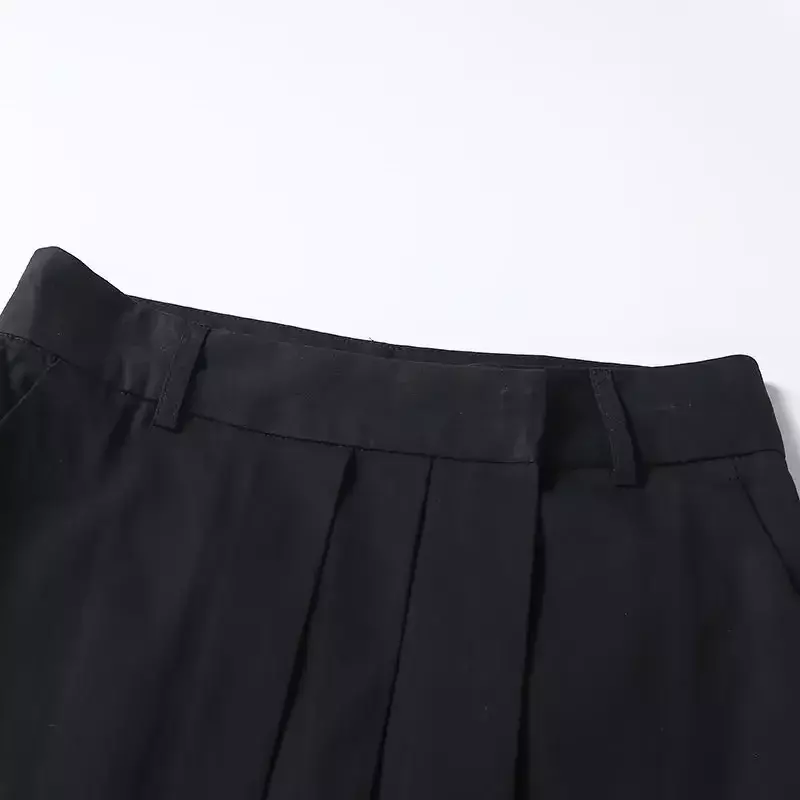 Falda larga de cintura alta con cremallera para Mujer, falda cómoda Retro, diseño minimalista, moda elegante, 2023