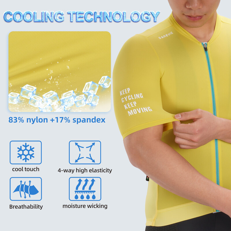 DAREVIE Cycling Jersey 2024 Cool Cycling Jersey Men Women Breathable Man Cycling Maillot Quick Dry Cycling Jersey Slim Fit Pro