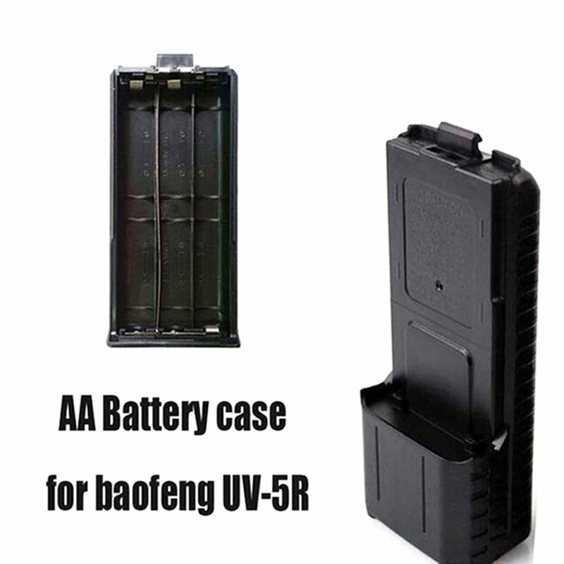 Boîtier de batterie arc-en-ciel noir, 6x AA, BaoFeng UV5R UV5RE Walperforated Talkie Plus
