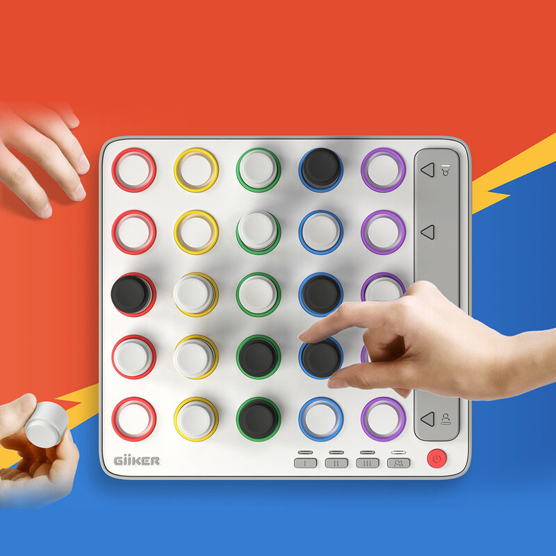 Giiker-Smart Four Colorido 3D Jogo de Tabuleiro Eletrônico para Crianças, 4 em Linha, Estratégia Inteligente Alimentada por IA, Presente, Novo, 2023