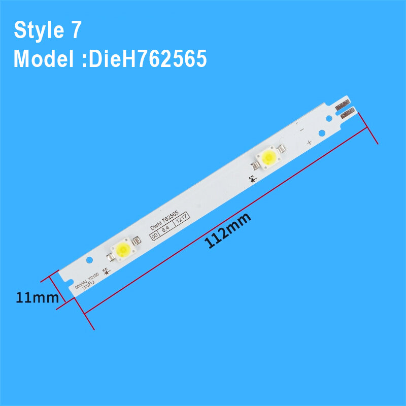 Iluminação LED Strip Peças, DieHI762565, DC12V para Siemens Bosch Refrigeração Geladeira