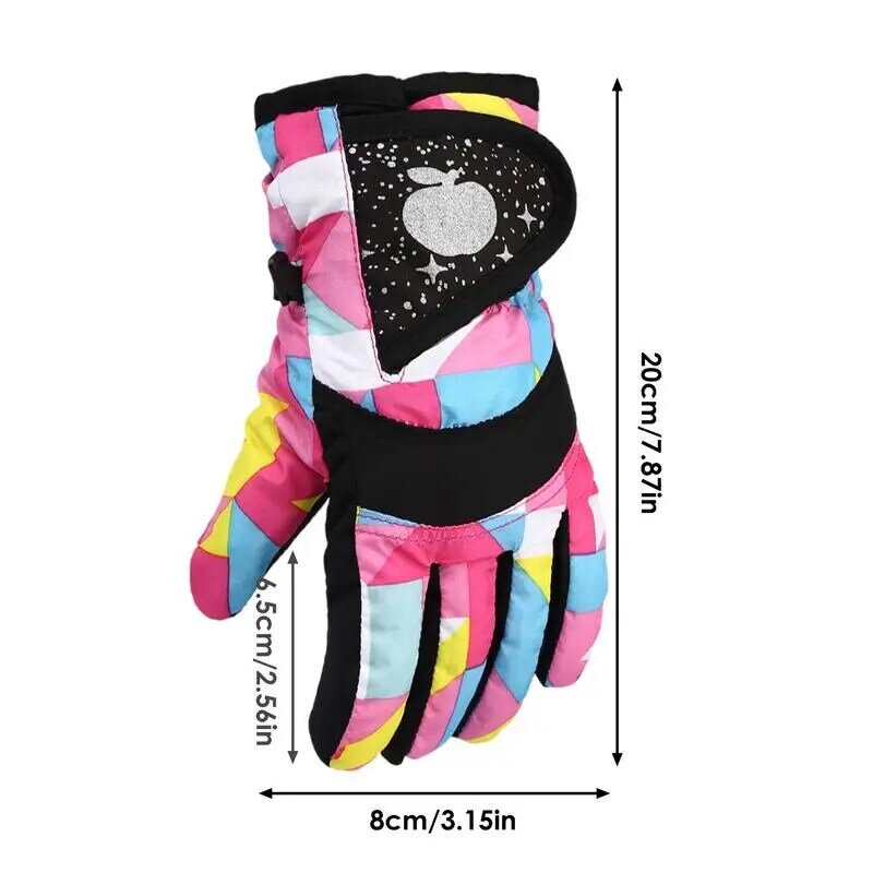 ถุงมือสกีเด็กถุงมือในฤดูหนาวเด็กผู้หญิงหนากันน้ำถุงมือกีฬาอุ่นสบายสำหรับเด็กฤดูหนาวอากาศหนาว