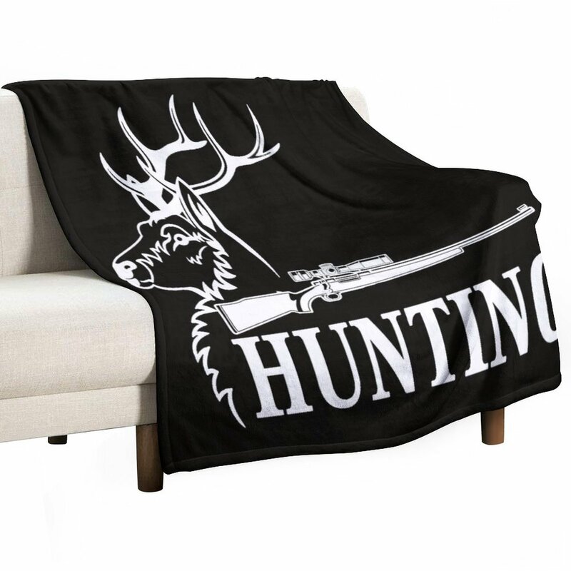 Manta de tiro de caza de ciervos, suave felpa a cuadros, mantas de sofá de moda, manta gigante