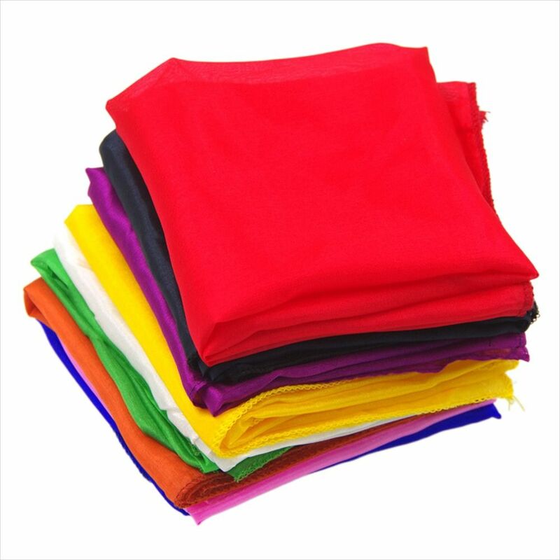 ผ้าพันคอมายากลขนาด45*45ซม. ของเล่นมายากลทำจากผ้าไหมสีสันสดใส