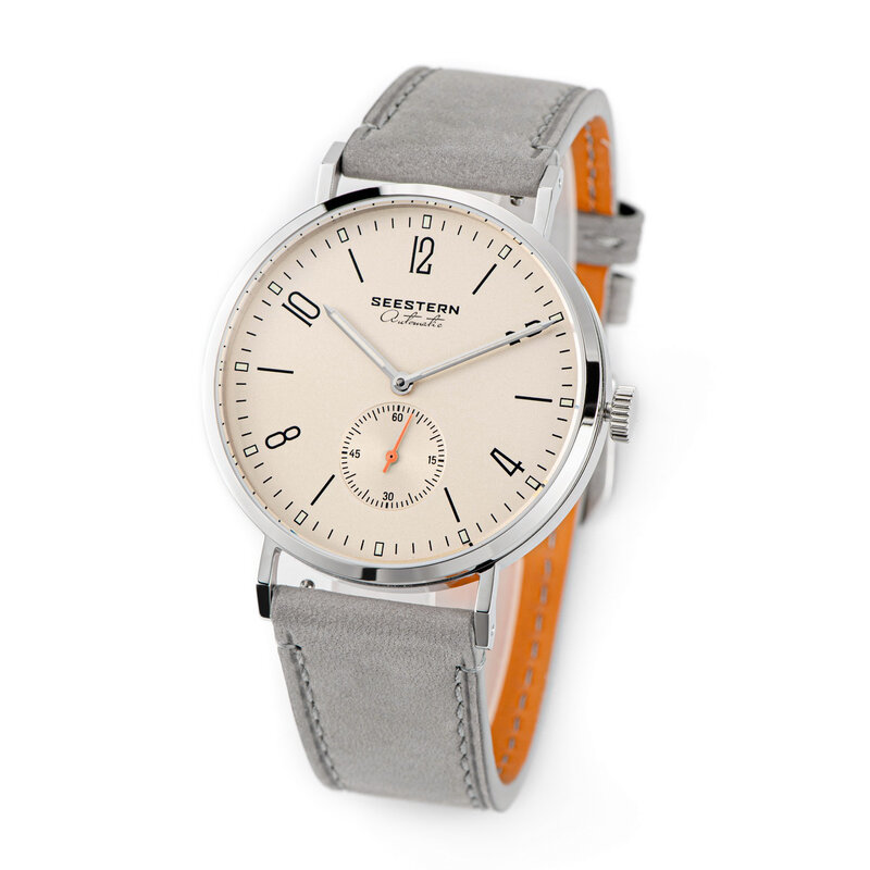 SEESTERN jam tangan mekanis otomatis pria, arloji sederhana ST1701 gerakan kristal safir Ultra tipis 382