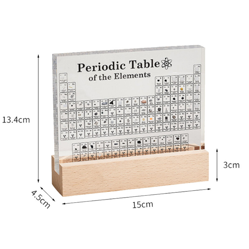 Elementos químicos de la tabla periódica, elementos enterrados en adornos físicos, regalos creativos para profesores y estudiantes
