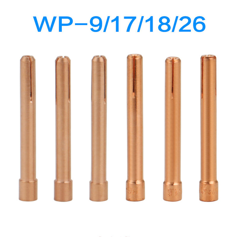 5pcs/ Lot Argon Welding TIG Torch Consumable 1.0mm- 3.2mm Tig Collet for WP17 WP18 WP26 TIG Tungstens Electrodes Collet