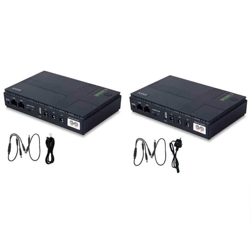 Uninterruptible Power Supply for DC5V, 9V, 12V Mini UPS Battery Backup 10400mAh Capacity for Router Monitor Camera