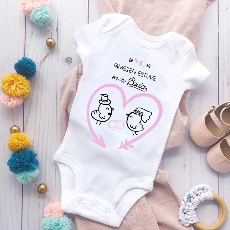 I Also Attended The Wedding Print Baby Romper Short Sleeve Crew Neck Infant Bodysuit Casual Comfort Jumpsuit Wedding Clothing