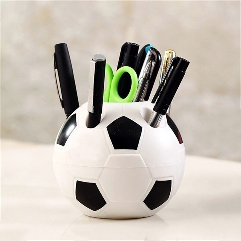 Herramienta de forma de fútbol para decoración del hogar, suministros de regalo para estudiantes, portalápices, soporte para cepillo de dientes, estante de escritorio, Mesa