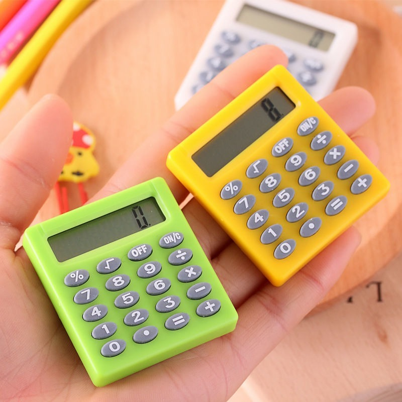 Mini Candy Color Small Square Calculator, Papelaria Boutique, Eletrônica personalizada de escola e escritório, Criativo