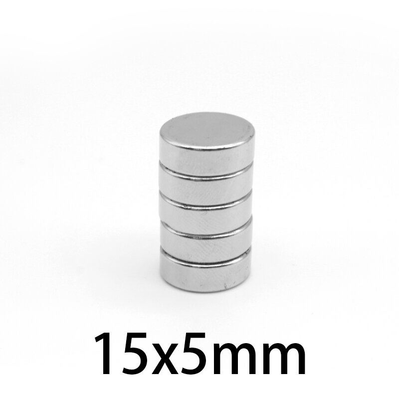 2/5/10/20/50 Buah 15X5 Magnet Magnet Kuat Kuat Bulat 15Mm X 5Mm Magnet Neodymium Permanen 15X5Mm Magnet Pencarian Disk 15*5
