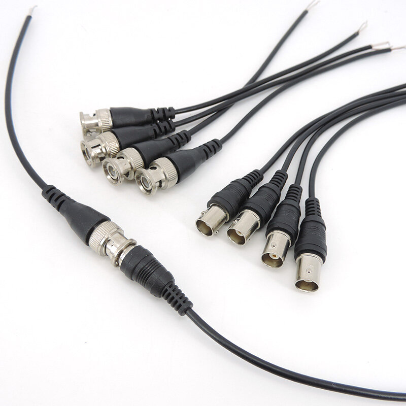 BNC konektor steker pelindung kabel Pria Wanita Q9 jumper tembaga murni ekor video sinyal koaksial pemantauan 19cm Gratis las W1