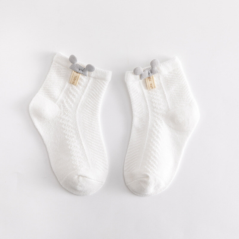 Calcetines elásticos finos suaves y transpirables para niño y niña, calcetín corto de malla para bebé, Verano