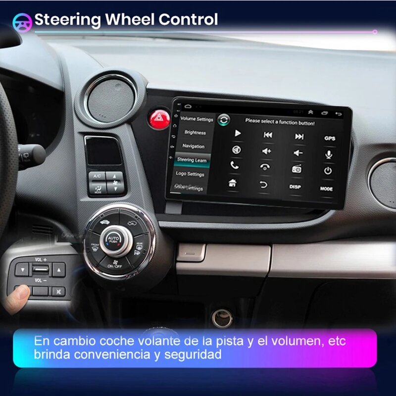 Radio Multimedia con GPS para coche, reproductor con Android 12, 2Din, WIFI, Carplay, vídeo, 4G, para Honda Insight 2, 2009 - 2014
