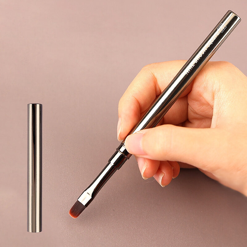 14 Sizes Nail Art Brush Metal Handle Nail Liner Brush Stripe Pattern Painting Brush Acrylic UV Gel Extension Drawing Carving Pen
