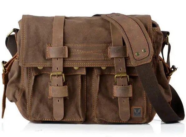 I AM LEGEND Will Smith tas selempang pria, tas kurir militer + tas bahu kulit asli, tas Sling kasual bahan kanvas untuk pria