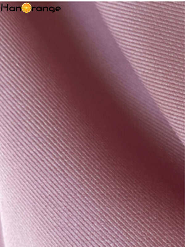 HanOrange 2024 летняя плиссированная юбка с разрезом спереди свободная прямая повседневная юбка миди Женская винтажная одежда повседневная черная/розовая