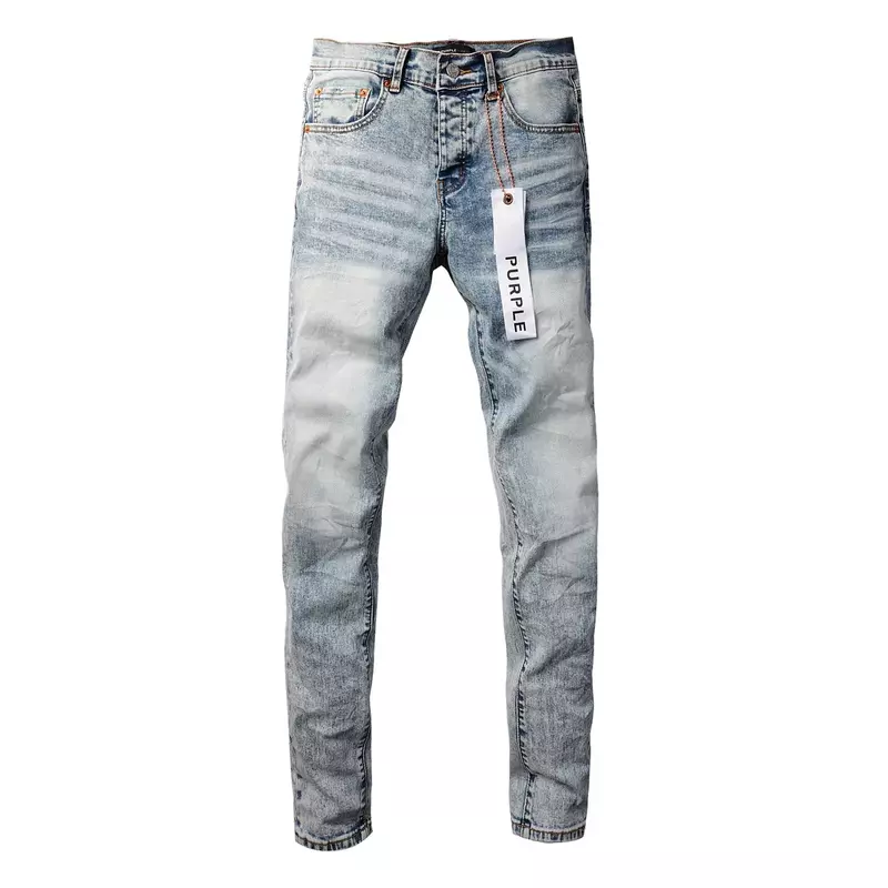 Mode Hoge Kwaliteit Paars Merk Jeans Mode Hoge Kwaliteit Reparatie Low Raise Skinny Denim Us 28-40 Maat Broek