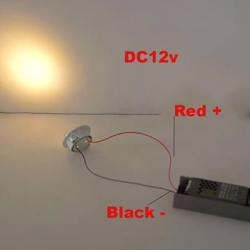 10 szt. LED typu Downlight reflektor sufitowy DC12V 3W wpuszczane miejsce do prezentacji sypialnia impreza KTV DIY schody lampy punktowe 40-45mm