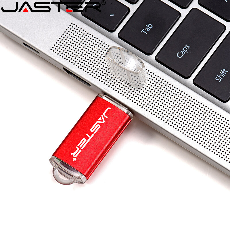 JASTER USB 2.0 Ổ Đĩa Flash 64GB Kim Loại Thẻ Nhớ Giá Rẻ Tùy Chỉnh Logo Tốc Độ Cao Bút 32GB 16GB 8GB U Disk Dành Cho Laptop
