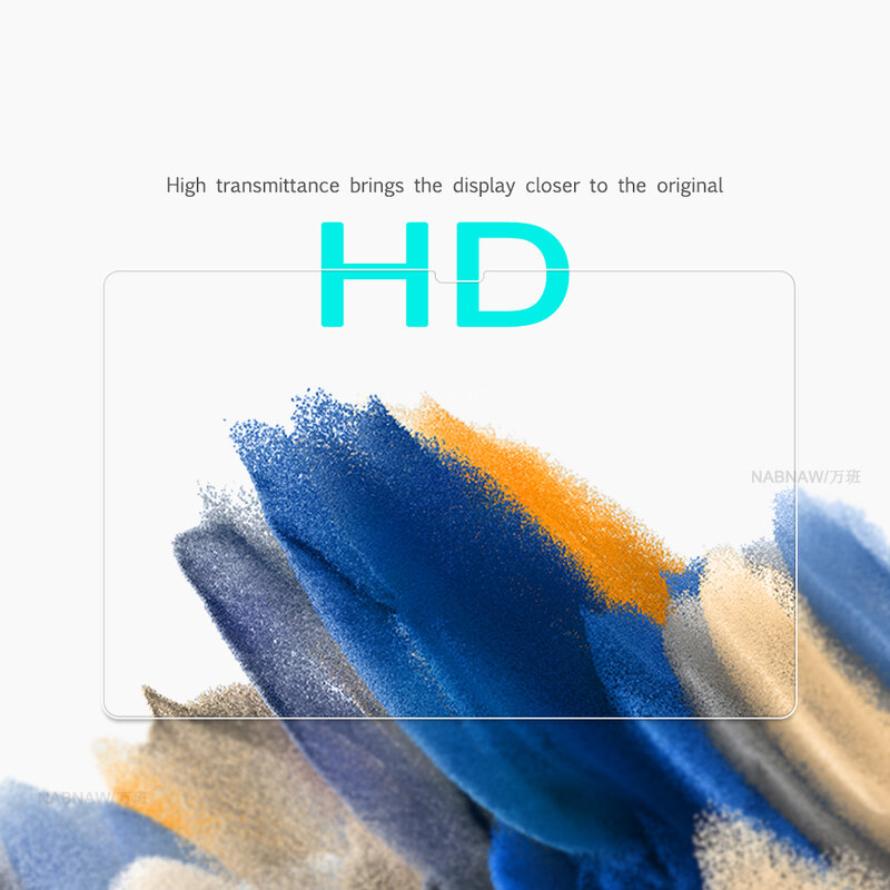 HD 스크래치 방지 스크린 보호대 강화 유리, 삼성 갤럭시 탭 A8 용, 10.5 인치 SM-X200 SM-X205