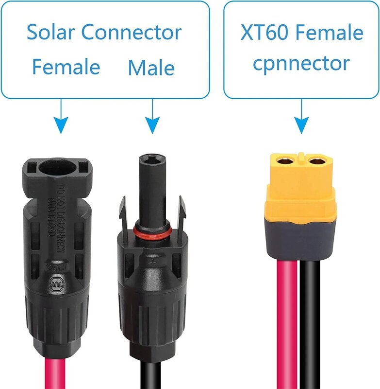 Solar Connector Auf 0 Adapter Zu 0 Adapter Kabel Solar Stecker Kompatibel Mit Zu 0 Adapter Kabel 1M/3,28 Ft