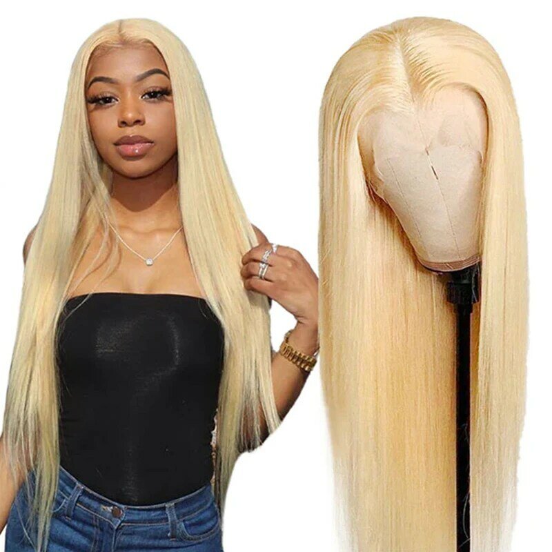 613 hd lace frontal straight wig 13x6  pre cut glueless pre plucked Transparent wigs 13x4 honey blonde wig human hair wig