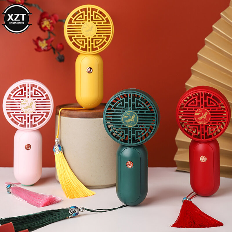 Usb Mini Fan Chinese Karakteristieke Element Ventilator Draagbare Handheld Ventilator Luchtkoeler Usb Oplaadbare Ventilator Outdoor Reisventilator