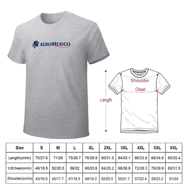 Camiseta con logotipo de AeroMexico para hombre, camisa de manga corta con estampado de animales de gran tamaño, grande y alto, Verano