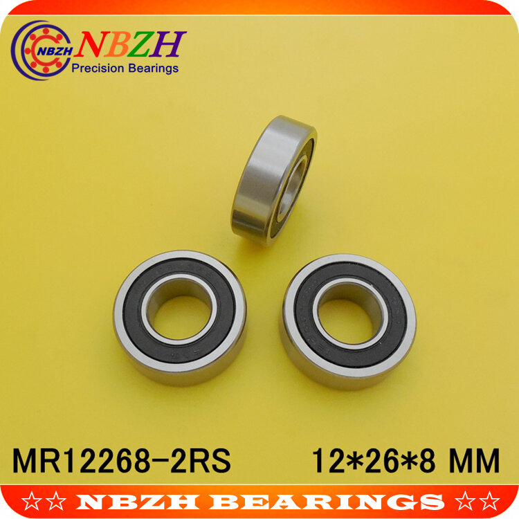NBZH Bearing-Pièces de réparation de roulement de roue de vélo, 2 pièces, 6000/12 2RS, MR12268, 12268-2RS, 600/12-2RS, 12x26x8mm