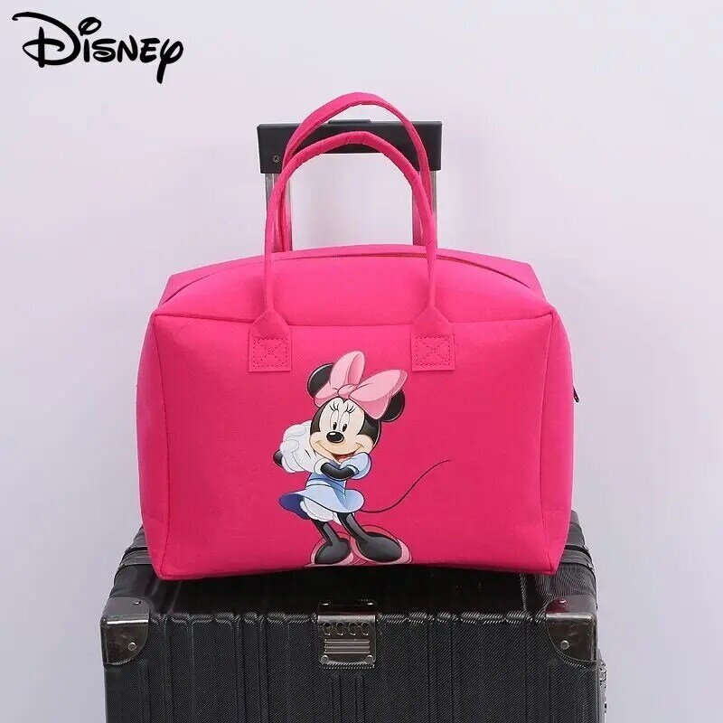 Sac fourre-tout de dessin animé Disney pour femmes et filles, sac à bagages Minnie, sac de sport de voyage durable, grande capacité, AndrDuck Destroy, haute qualité