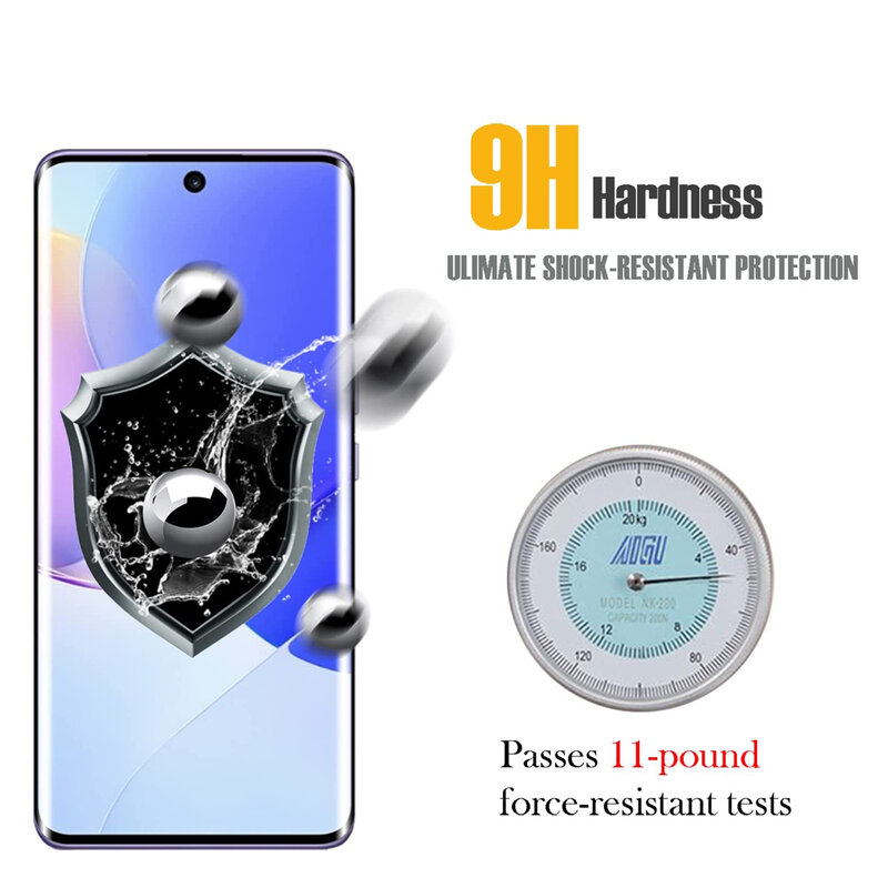 Película protetora de vidro temperado HD para huawei honor 50, 60, 70, 90, 2 ou 4pcs