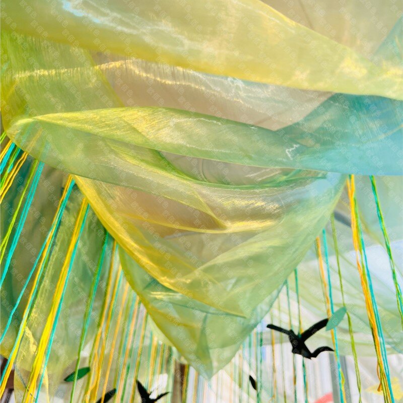 Фон для детского сада с изображением окружающей среды из ткани с градиентом органза тюль для сцены свадьбы