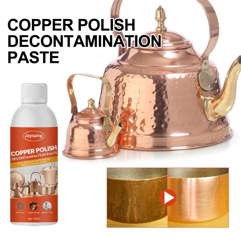 Removedor oxidação lustro do creme polonês abrasivo do metal para o cobre E7CB