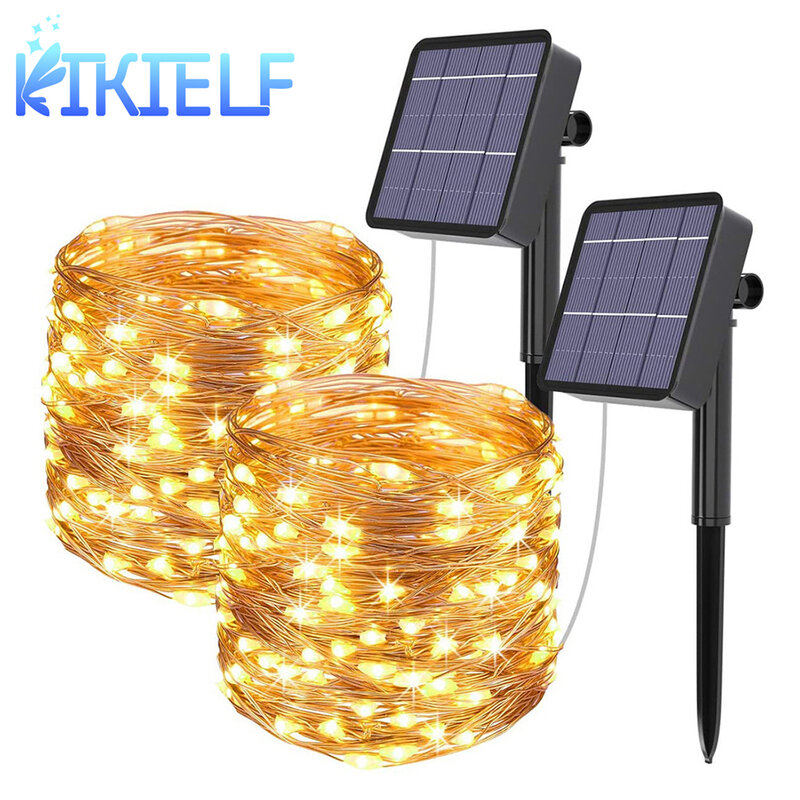 LED Fairy String Lights Waterproof Outdoor Garland Solar Power Holiday Christmas Lamp For Garden Party Tree Decoration