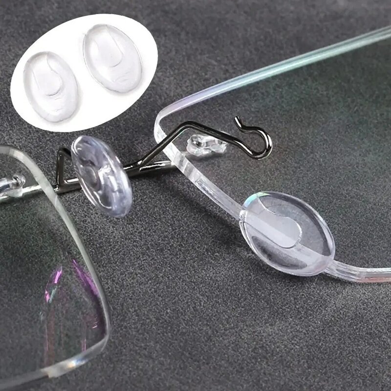 Clear Oval Eyeglass Nose Bracket, Clear Glasses Acessórios, Substituir Anti-Drop Eyewear, Parafuso Livre, Inserir Tipo