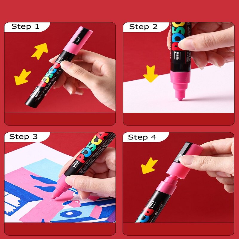 Цветочные маркеры Uni, 1 шт., для школы, акриловые маркеры для рисования, ручки для рисования на скалах