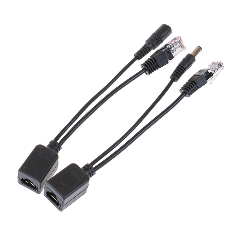 1 zestaw POE kabel pasywny zasilacz na Adapter sieci Ethernet kabel POE rozdzielacz wtryskiwacza