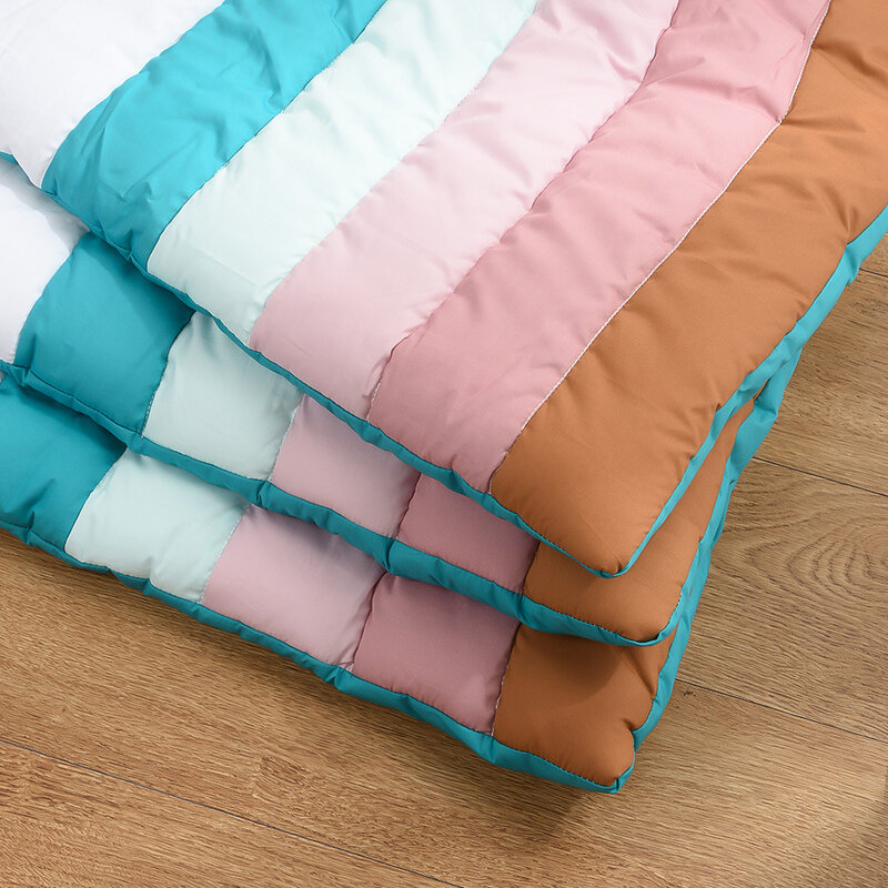 Радужный хлопковый мягкий детский коврик для ползания, необычное одеяло для домашней игры для новорожденных, напольная подушка
