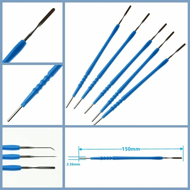 LD-1501 5 sztuk jednorazowe esu kauteryz ołówek akcesoria jonowe elektroda z ostrzem elektrosurgicznym 150mm * 2.36mm, ostrze narzędzia chirurgiczne