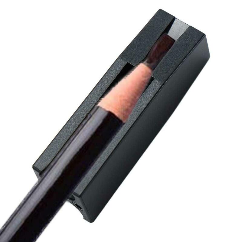 Pointe de stylo d'approvisionnement écrasée, outil de maquillage, 2 en 1, taille-crayon Eyebloguger, base taille-crayon, fente d'affûtage