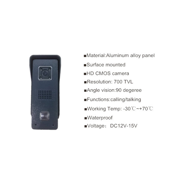 Visiophone filaire avec 4 sonnettes vidéo de 7 pouces, système d'interphone vidéo pour porte de Villa