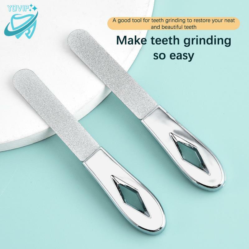 Edelstahl Zähne Feile Zahns chleif werkzeuge Weisheit Zahn Sandpapier Stick Zahn korrektur Werkzeuge Zahn ausrichtung silbrig