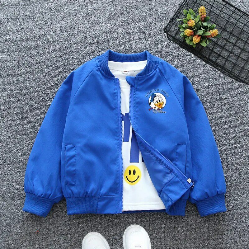 男の子と女の子のためのミッキーのジッパー付きパーカー,春のスウェットシャツ,1〜6歳の子供のための防風ジャケット
