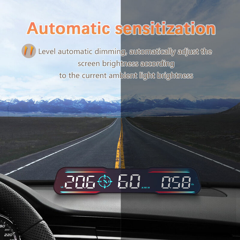 Universal Motorcycle Car HUD Head Up Display GPS Hud Digital Speedometer MPH KM/H for All Motorcycle Car Truck Plug Play Auto