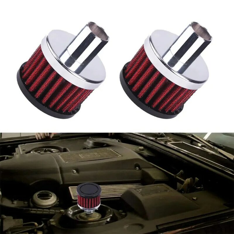 2x Car Breather Valve Cover Turbo Vent Crankcase Air Intake Filter Stainless Steel Clamp Filtre Air Voiture Wear Universal Part