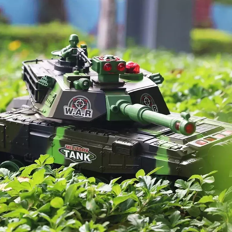 Tanque de carga de batalla con control remoto súper grande, vehículo de control remoto con orugas todoterreno, regalo de juguete para niños